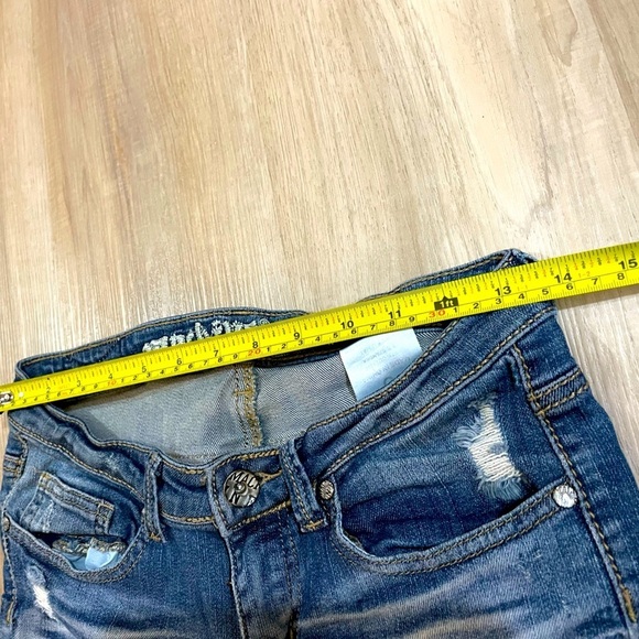 MACHINE Womens Jeans Destroyed Distressed Size 5 - Picture 7 of 10